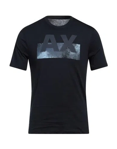 Armani Exchange Man T-shirt Midnight Blue Size S Cotton
