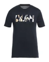 Armani Exchange Man T-shirt Midnight Blue Size S Cotton