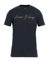 Armani Exchange Man T-shirt Midnight Blue Size M Cotton
