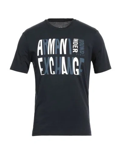 Armani Exchange Man T-shirt Midnight Blue Size S Pima Cotton