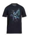 Armani Exchange Man T-shirt Midnight Blue Size Xl Cotton