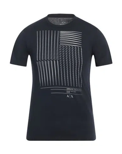 Armani Exchange Man T-shirt Midnight Blue Size Xs Cotton
