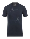 Armani Exchange Man T-shirt Midnight Blue Size Xs Cotton In Blue