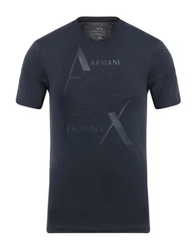 Armani Exchange Man T-shirt Midnight Blue Size Xs Cotton