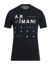 Armani Exchange Man T-shirt Midnight Blue Size Xs Cotton