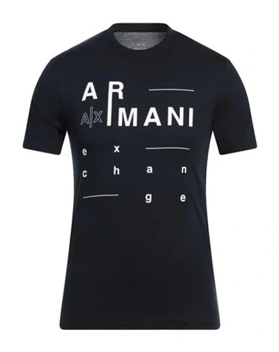 Armani Exchange Man T-shirt Midnight Blue Size Xs Cotton In Blue
