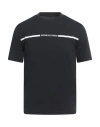 Armani Exchange Man T-shirt Midnight Blue Size Xs Cotton In Black