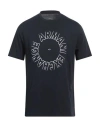 Armani Exchange Man T-shirt Midnight Blue Size Xs Cotton In Black