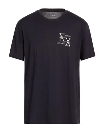 Armani Exchange Man T-shirt Midnight Blue Size Xxl Cotton