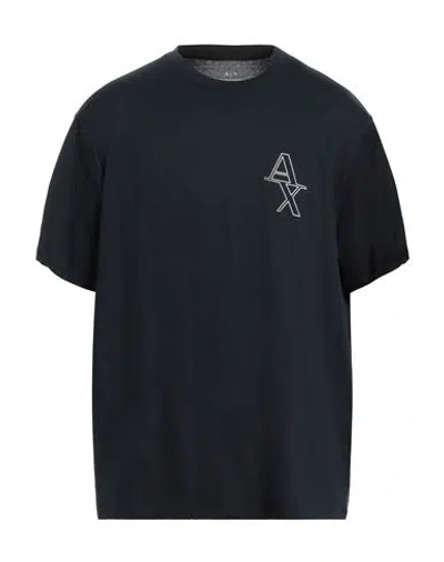 Armani Exchange Man T-shirt Midnight Blue Size Xxl Cotton