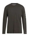 Armani Exchange Man T-shirt Military Green Size L Cotton In Gray