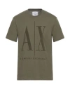 Armani Exchange Man T-shirt Military Green Size L Cotton
