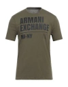 Armani Exchange Man T-shirt Military Green Size L Cotton