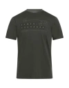 Armani Exchange Man T-shirt Military Green Size L Organic Cotton In Black