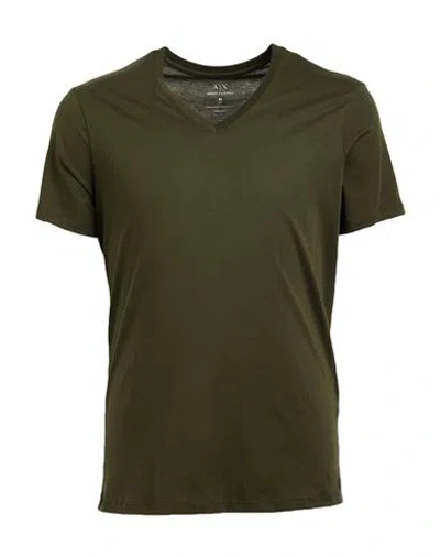 Armani Exchange Man T-shirt Military Green Size L Pima Cotton