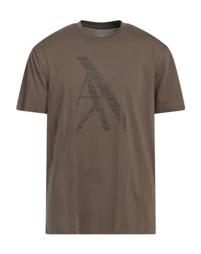 Armani Exchange Man T-shirt Military Green Size M Cotton