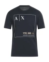 Armani Exchange Man T-shirt Navy Blue Size S Cotton