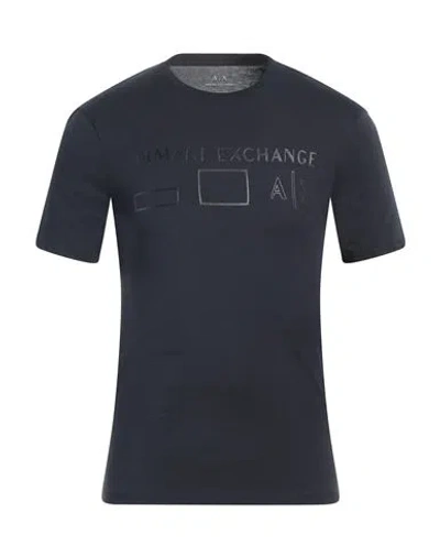 Armani Exchange Man T-shirt Navy Blue Size S Cotton