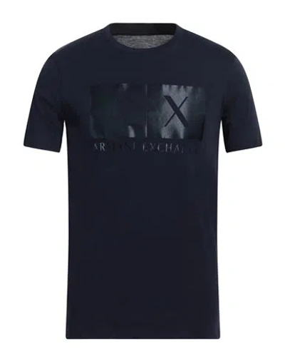 Armani Exchange Man T-shirt Navy Blue Size Xl Cotton