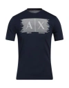 Armani Exchange Man T-shirt Navy Blue Size Xs Cotton