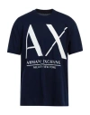 Armani Exchange Man T-shirt Navy Blue Size Xxl Cotton