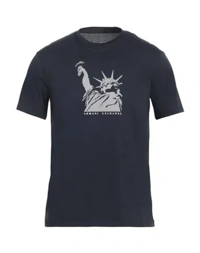 Armani Exchange Man T-shirt Navy Size L Cotton