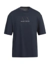 Armani Exchange Man T-shirt Navy Size L Cotton In Navy