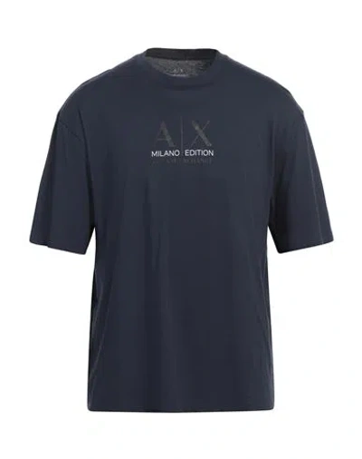 Armani Exchange Man T-shirt Navy Size L Cotton