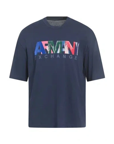 Armani Exchange Man T-shirt Navy Size M Cotton
