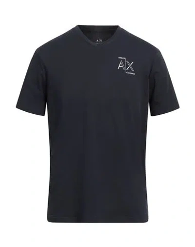Armani Exchange Man T-shirt Navy Size M Cotton, Elastane