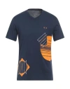 Armani Exchange Man T-shirt Navy Size Xs Cotton In Blue