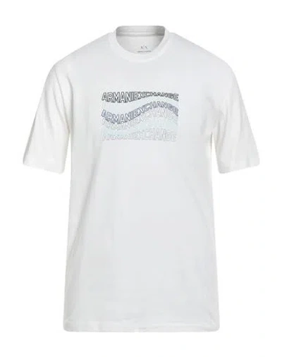 Armani Exchange Man T-shirt Off White Size S Cotton