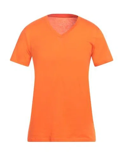Armani Exchange Man T-shirt Orange Size L Cotton