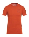 Armani Exchange Man T-shirt Orange Size L Cotton In Orange
