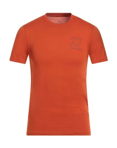 Armani Exchange Man T-shirt Orange Size L Cotton