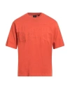 Armani Exchange Man T-shirt Orange Size L Cotton