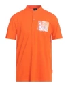 Armani Exchange Man T-shirt Orange Size L Cotton, Elastane In Orange