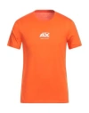 Armani Exchange Man T-shirt Orange Size L Pima Cotton