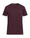 Armani Exchange Man T-shirt Plum Size L Pima Cotton In Purple