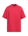 Armani Exchange Man T-shirt Red Size L Cotton, Elastane