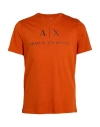 Armani Exchange Man T-shirt Rust Size L Cotton In Brown