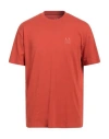 Armani Exchange Man T-shirt Rust Size L Cotton In Red