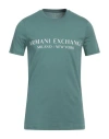 Armani Exchange Man T-shirt Sage Green Size L Cotton