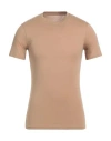 Armani Exchange Man T-shirt Sand Size Xs Pima Cotton In Brown