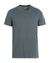 Armani Exchange Man T-shirt Slate Blue Size L Cotton In Blue