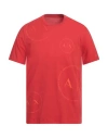 Armani Exchange Man T-shirt Tomato Red Size L Cotton