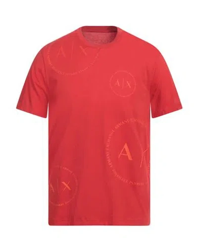 Armani Exchange Man T-shirt Tomato Red Size L Cotton