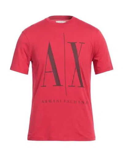 Armani Exchange Man T-shirt Tomato Red Size S Cotton In Tomato Red