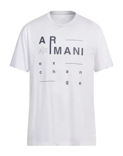 Armani Exchange Man T-shirt White Size L Cotton