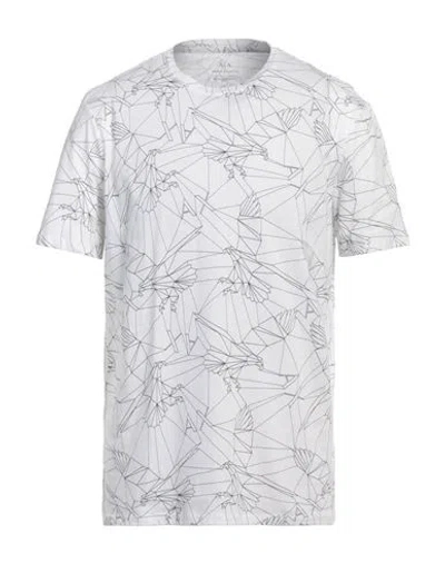 Armani Exchange Man T-shirt White Size L Cotton In White